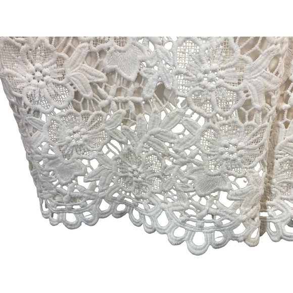 Vintage Lauren Ralph Lauren Dress Size 2 White Embroidery Lined Bodycon Wedding - Picture 9 of 14